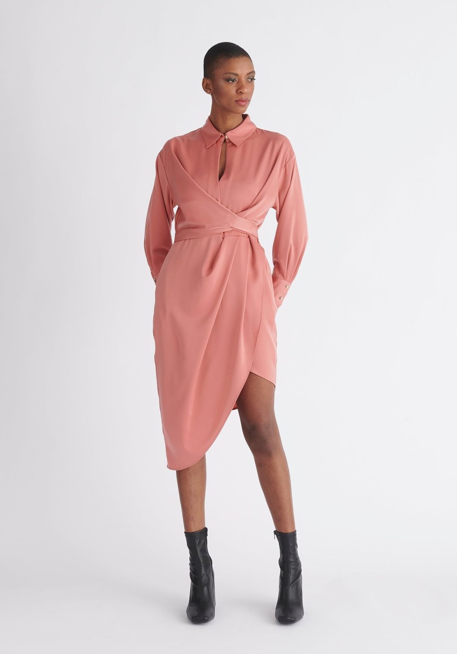 Clothing Paisie | Asymmetric Hem Shirt Dress