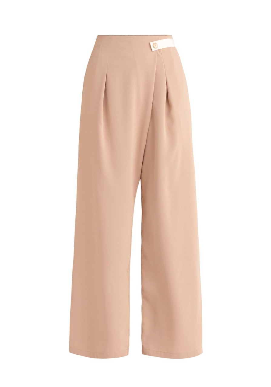 Clothing Paisie | Contrasting Wide Leg Trousers