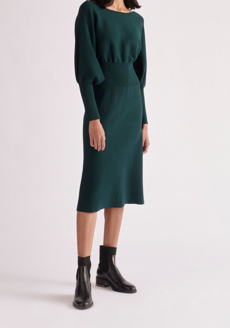 Clothing Paisie | Balloon Sleeve Knitted Dress