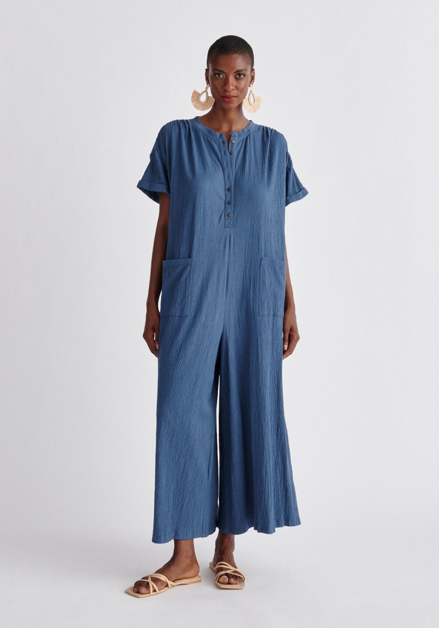 Clothing Paisie | Belted Button Jumpsuit