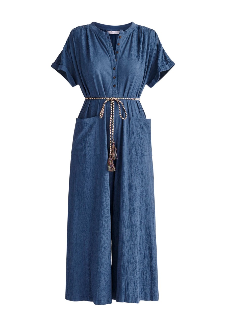 Clothing Paisie | Belted Button Jumpsuit