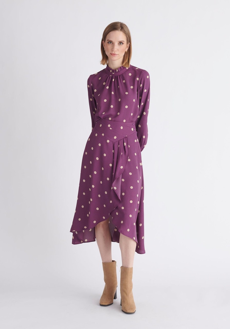 Clothing Paisie | Asymmetric Polka Dot Skirt