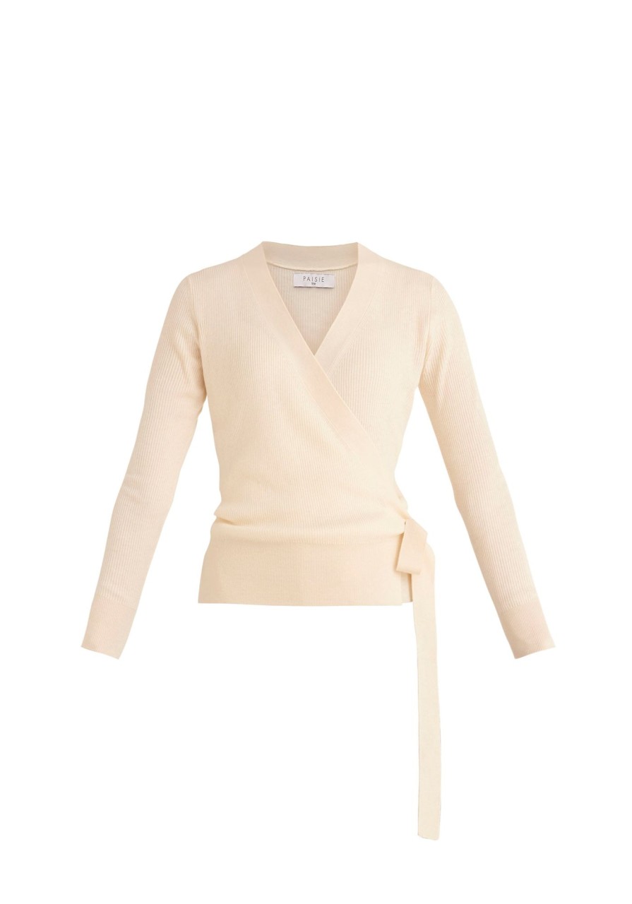 Clothing Paisie | Ribbed Wrap Side Tie Top