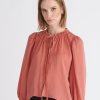 Clothing Paisie | Ruched Collar Blouse