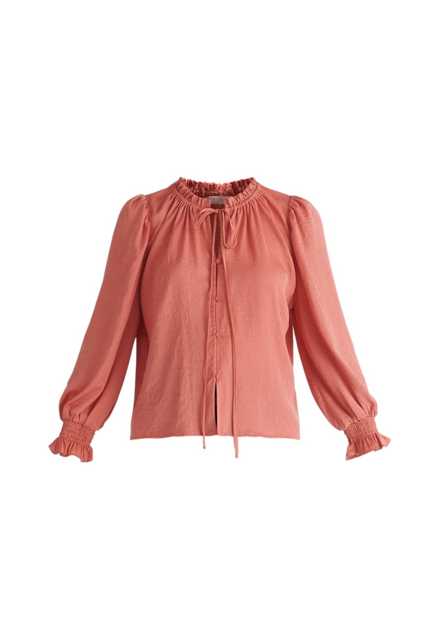 Clothing Paisie | Ruched Collar Blouse