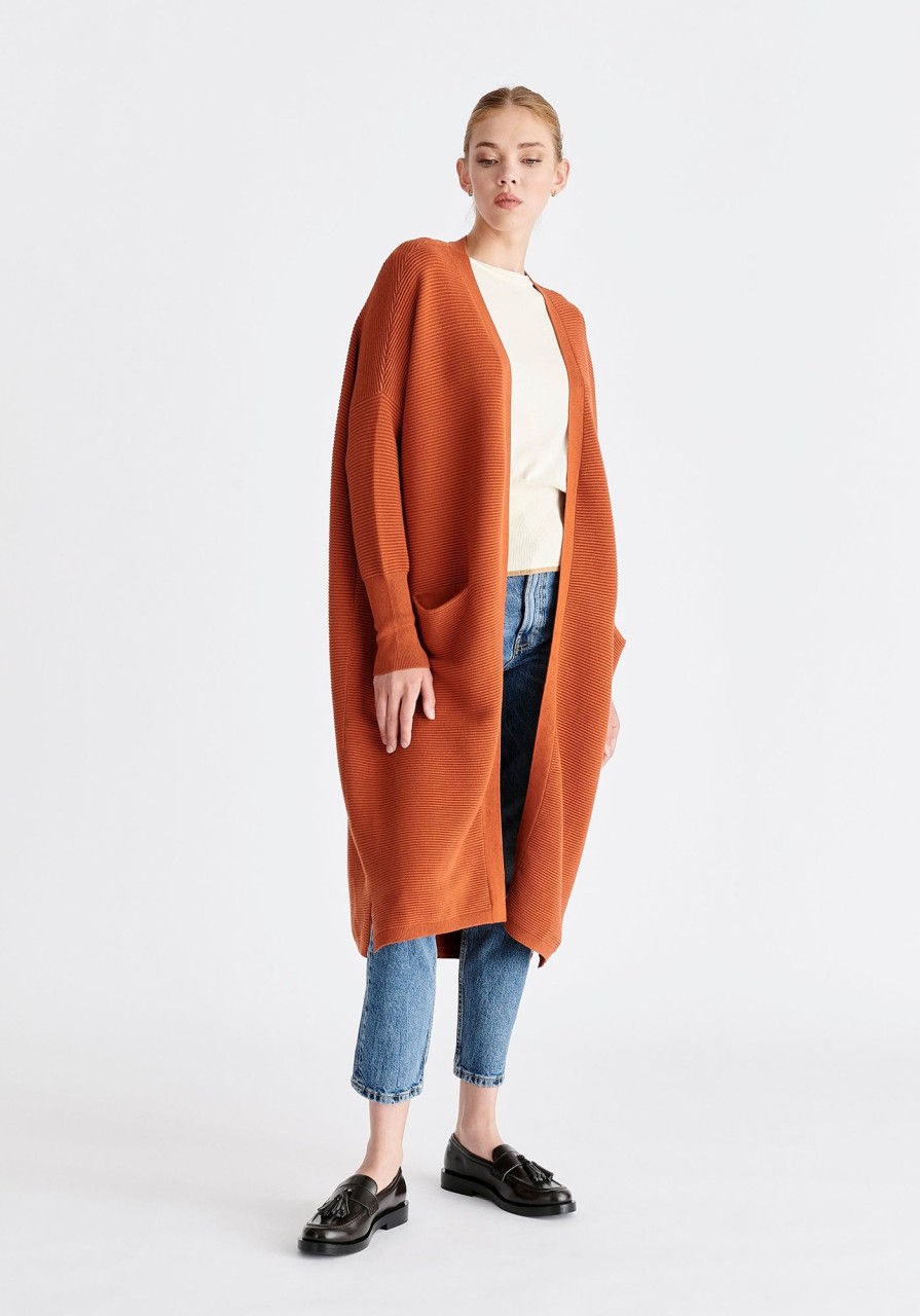 Clothing Paisie | Paisie Long Ribbed Cardigan