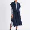 Clothing Paisie | Wide Collar Sleeveless Cardigan