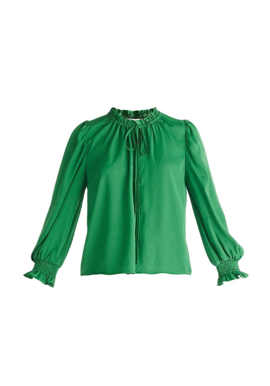 Clothing Paisie | Ruched Collar Blouse