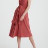 Clothing Paisie | Ruched Tie Dress