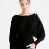 Clothing Paisie | Balloon Sleeve Knitted Top