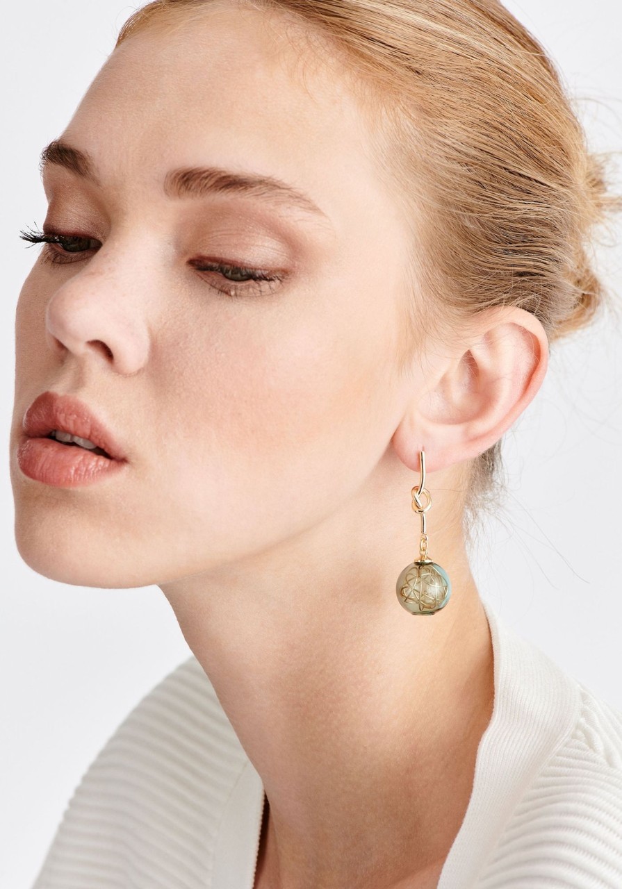 Accessories Paisie | Knot Sphere Earrings