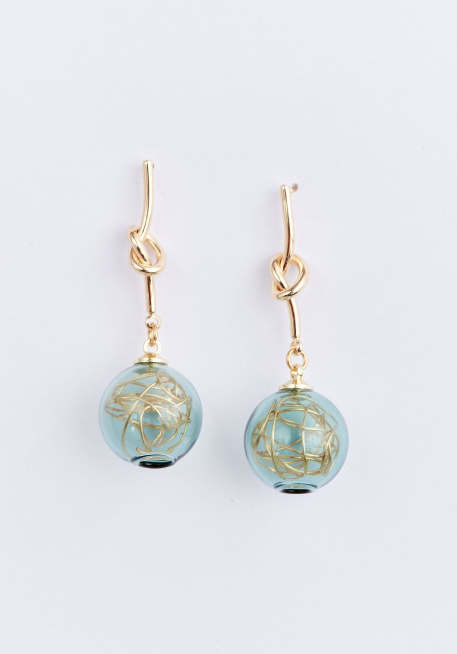 Accessories Paisie | Knot Sphere Earrings