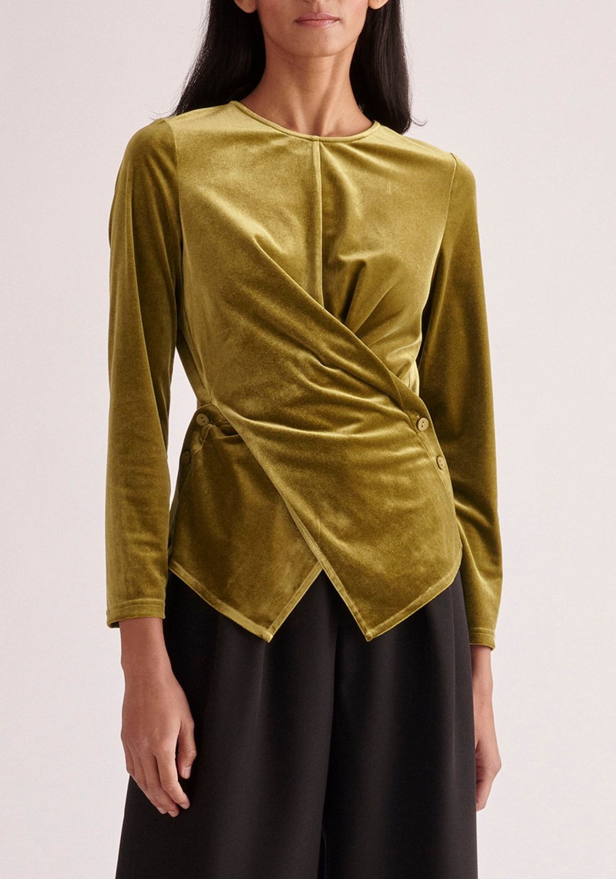 Clothing Paisie | Draped Velvet Top