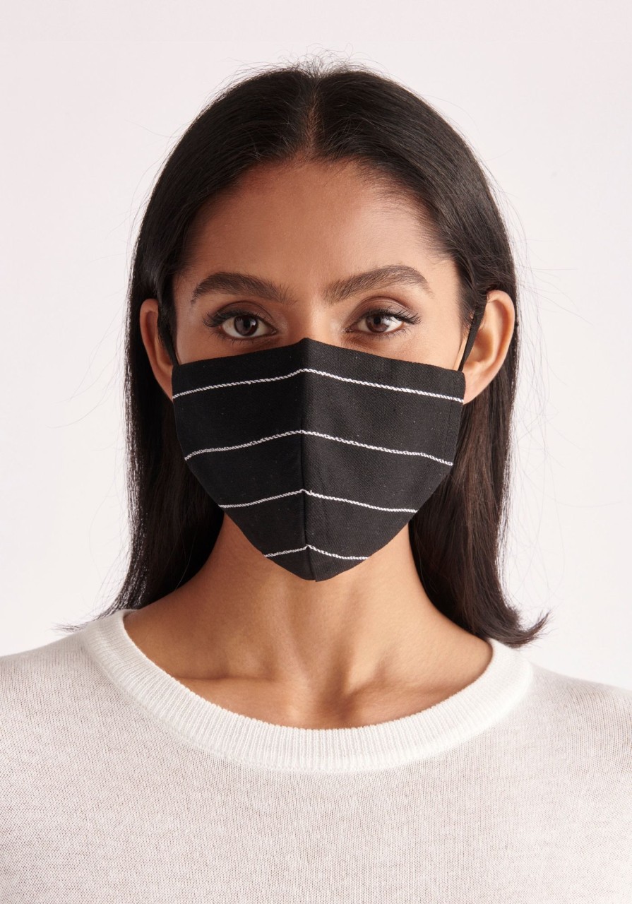 Accessories Paisie | Paisie Adjustable Face Mask In Black And White