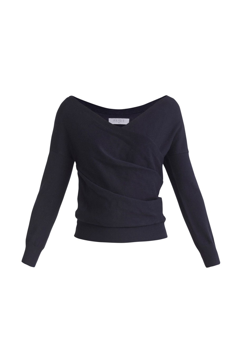 Clothing Paisie | Knitted Wrap Top With Long Sleeves