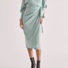 Clothing Paisie | Satin Wrap Dress