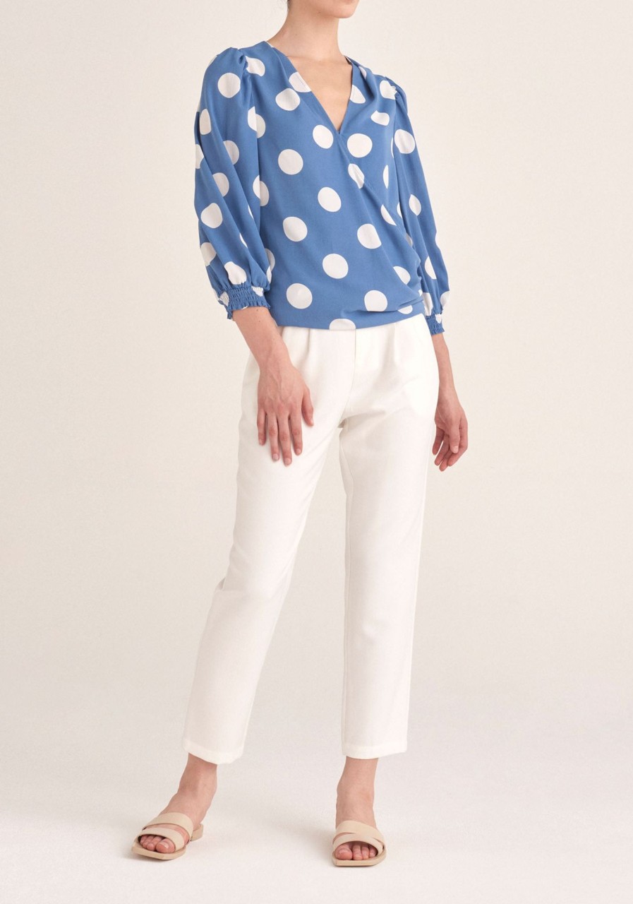 Clothing Paisie | Balloon Sleeve Wrap Top