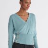 Clothing Paisie | Button Knitted Wrap Top