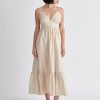 Clothing Paisie | Linen Blend Midaxi Dress