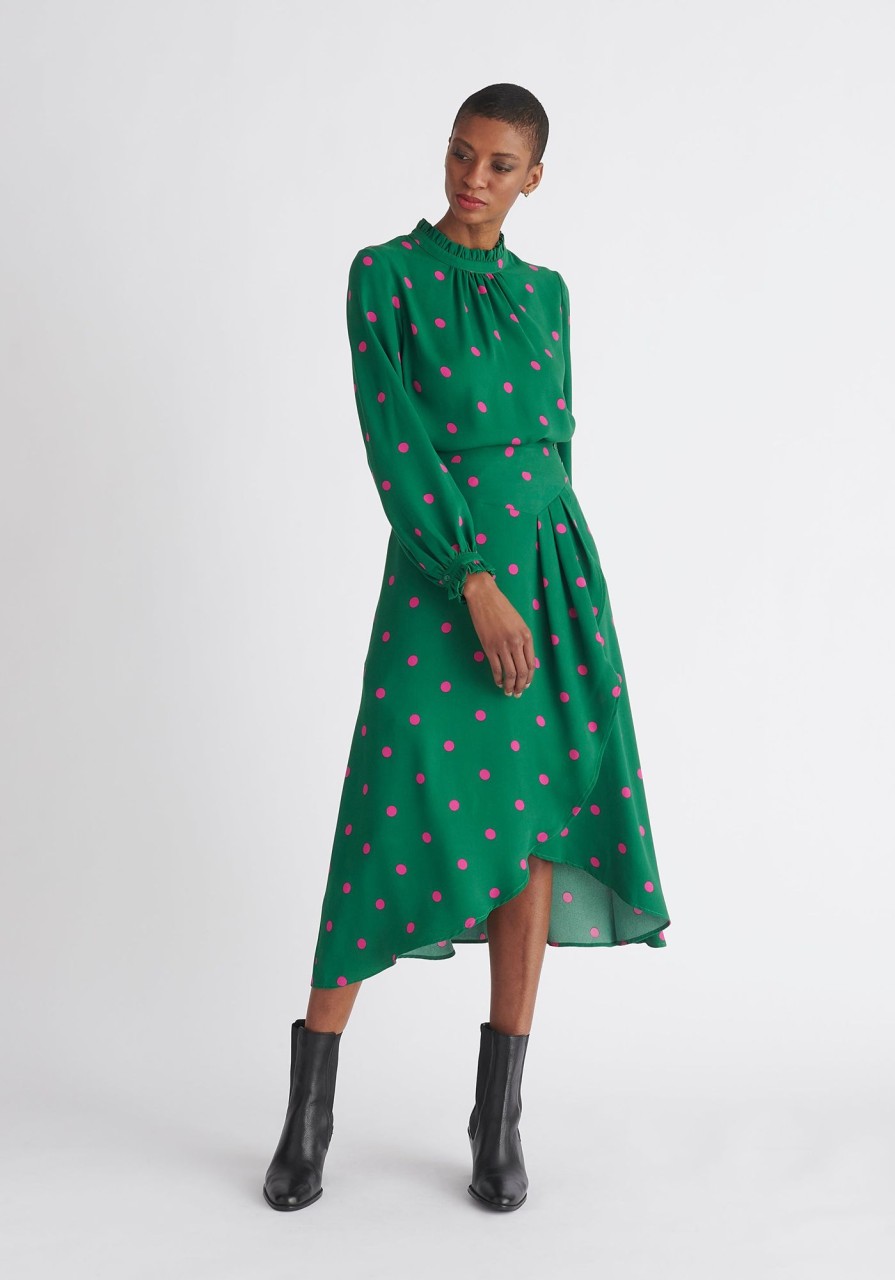 Clothing Paisie | Asymmetric Polka Dot Skirt