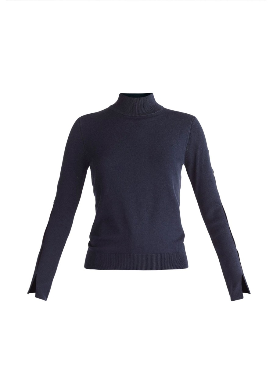 Clothing Paisie | Knitted Cut Out Sleeve Top