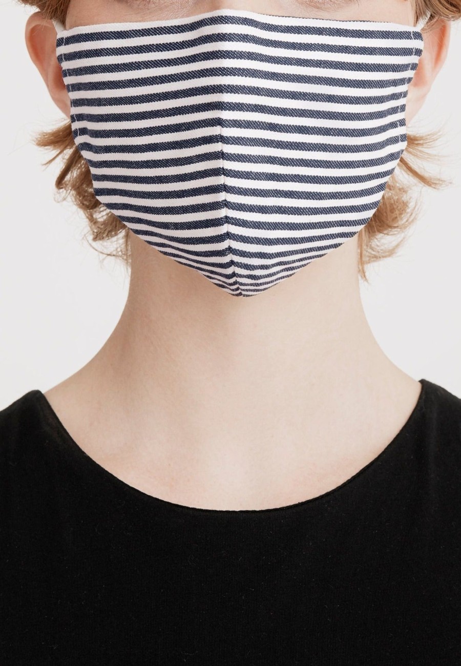 Accessories Paisie | Paisie Adjustable Face Mask In Navy