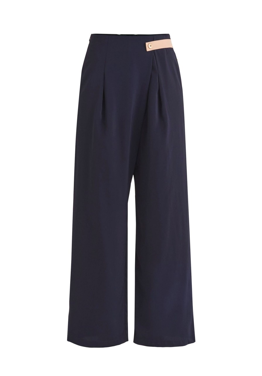 Clothing Paisie | Contrasting Wide Leg Trousers