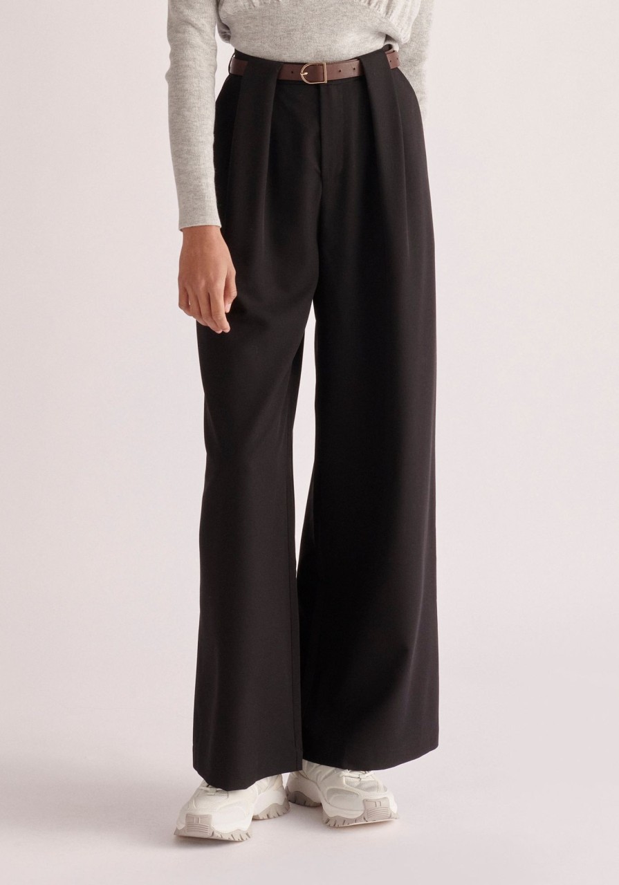 Clothing Paisie | Belted Pleated Trousers