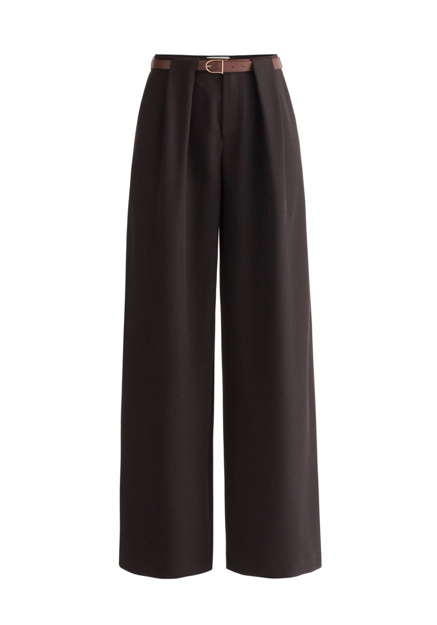 Clothing Paisie | Belted Pleated Trousers