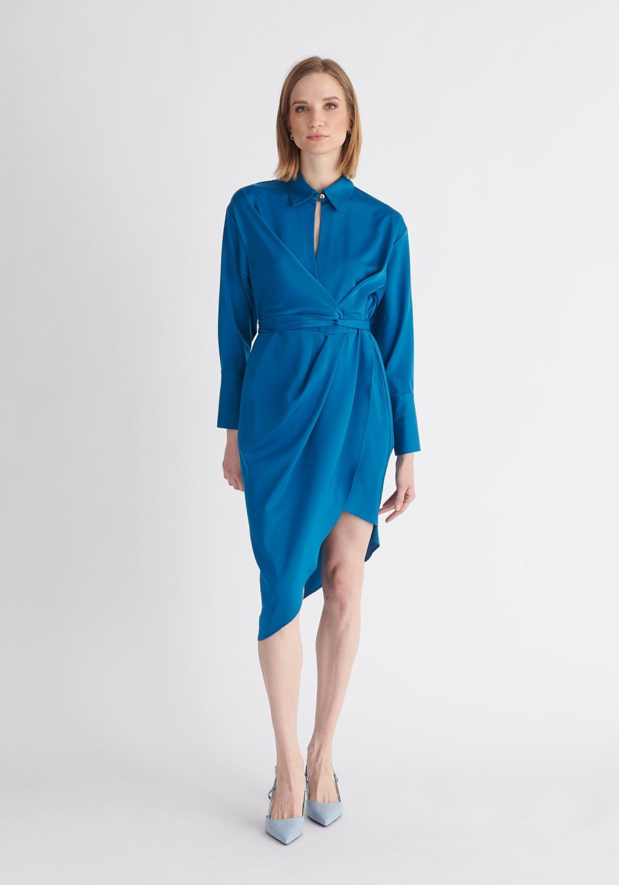 Clothing Paisie | Asymmetric Hem Shirt Dress