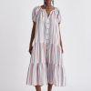 Clothing Paisie | Tiered Belted Cotton Dress