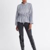 Clothing Paisie | Striped Ruched Shirt