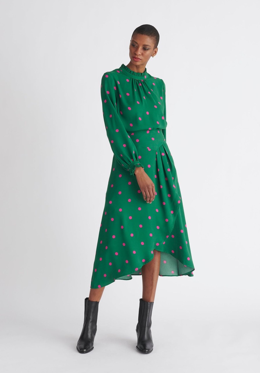 Clothing Paisie | Asymmetric Polka Dot Skirt