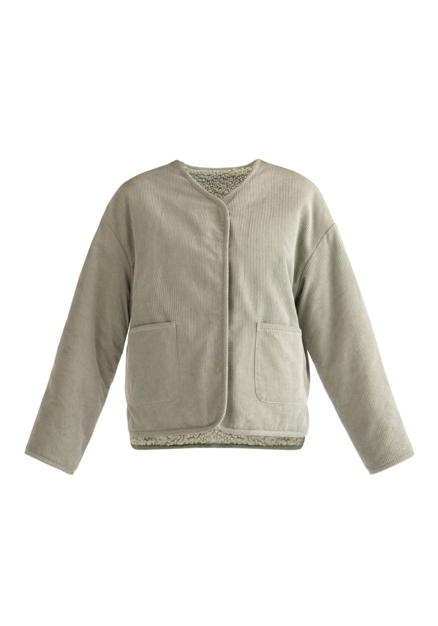 Clothing Paisie | Reversible Corduroy And Fleece Jacket