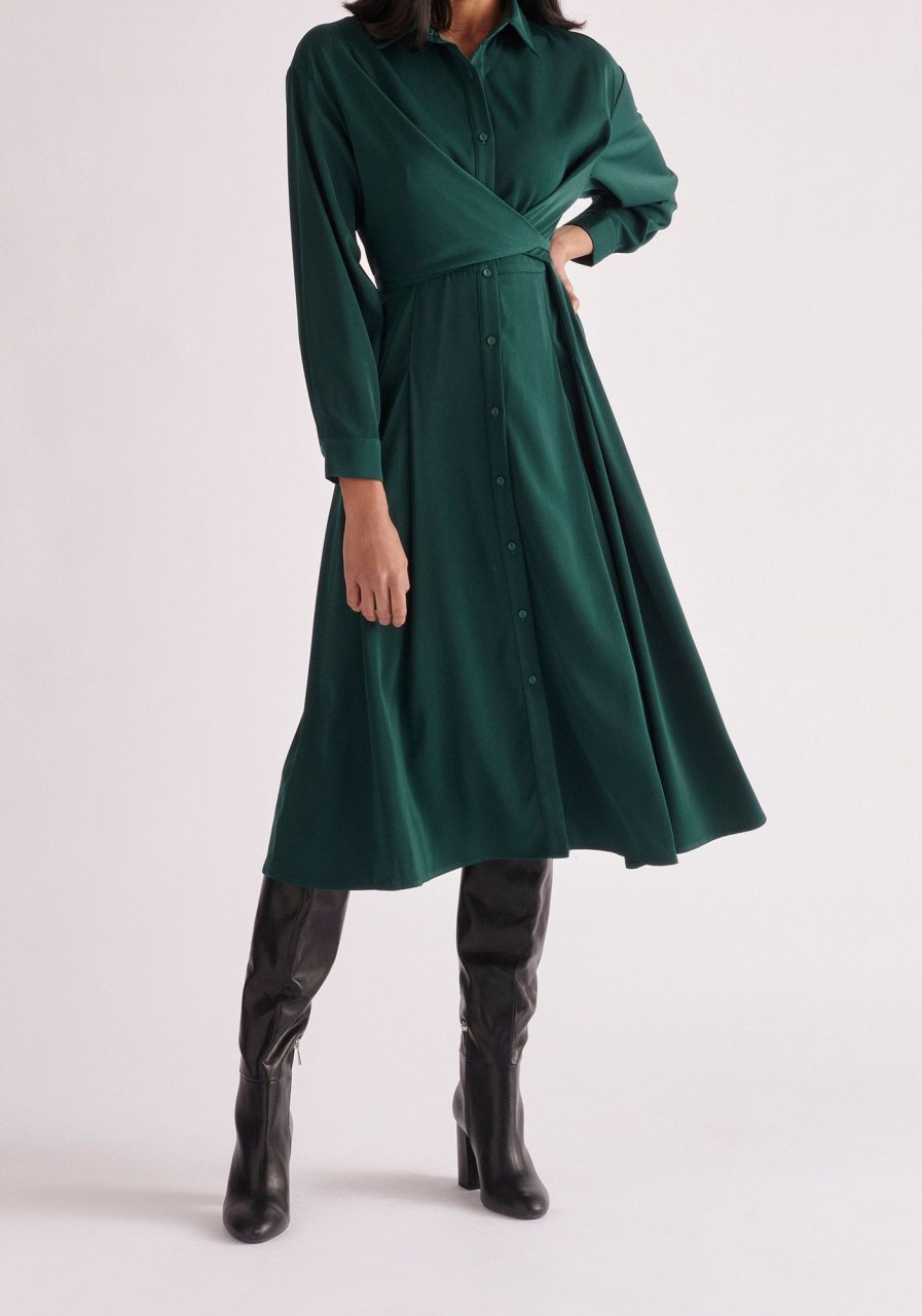 Clothing Paisie | Side Tie Shirt Dress