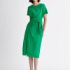 Clothing Paisie | Short Sleeve Waist Tie Jersey Dress