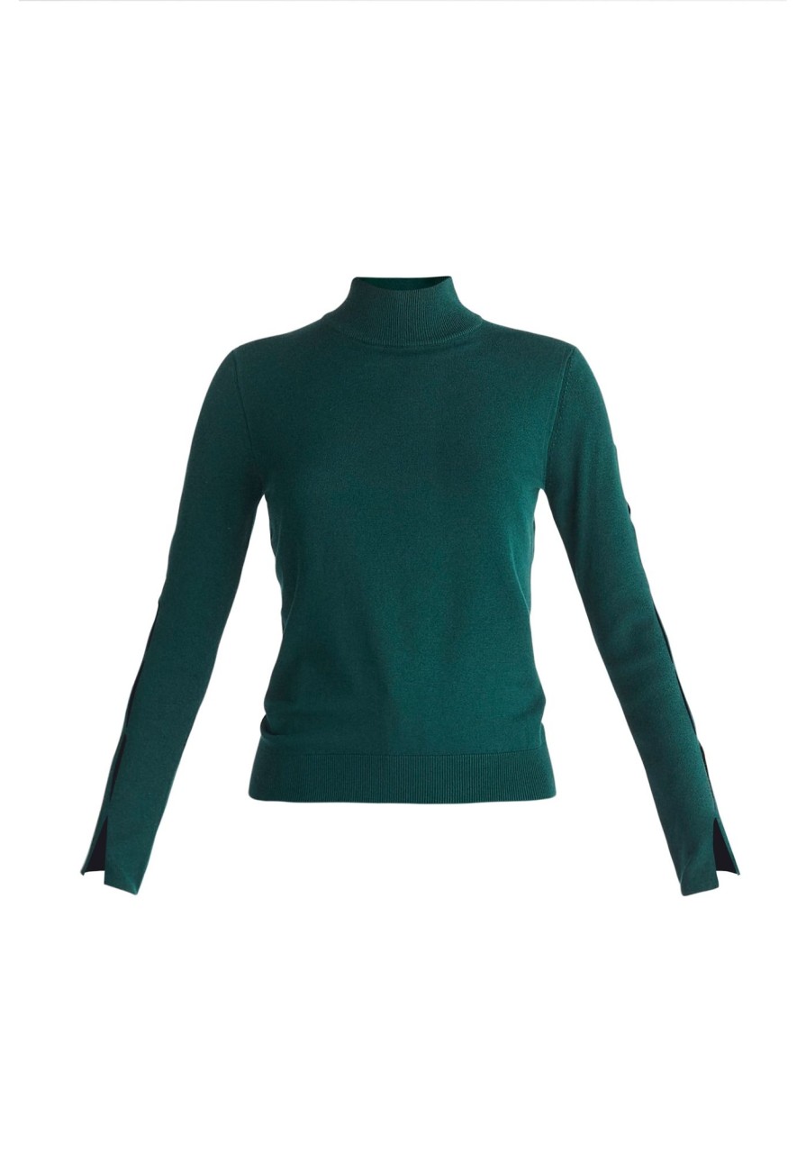 Clothing Paisie | Knitted Cut Out Sleeve Top